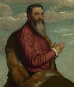 MORETTO da Brescia Praying Man with a Long Beard oil painting on canvas